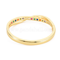 Кубический цирконий крест-накрест шарнирный браслет&nbsp;BJEW-S141-022