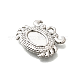 Оправы для подвесок из нержавеющей стали 304 в виде кабошонов&nbsp;STAS-E545-04C-P