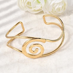 Браслеты-манжеты из нержавеющей стали 304 для женщин&nbsp;BJEW-P387-03G