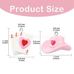 10 шт. подвески из смолы ко Дню святого Валентина&nbsp;FIND-YW0007-92A