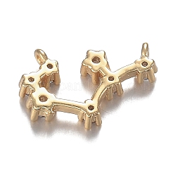 Кулоны из латуни с прозрачным фианитом&nbsp;ZIRC-F120-019G-01