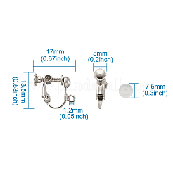 Латунный зажим на серьгах&nbsp;DIY-TA0002-20P