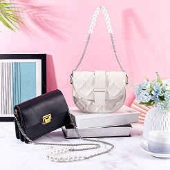 2 шт. 2 стиля пластиковых ремешков для сумок с бусинами из искусственного жемчуга&nbsp;DIY-WR0002-72P