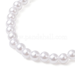 3 шт. 3 стиля АБС-пластиковые искусственные жемчужные бусины и ракушечные бусины эластичные браслеты для женщин&nbsp;BJEW-JB11796