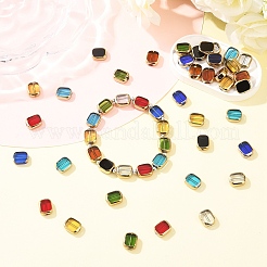 40шт 8 цвета прозрачные бусины лэмпворк ручной работы&nbsp;LAMP-YW0004-31