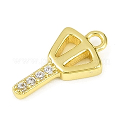 Латунные микропаве прозрачные подвески с фианитом&nbsp;LS-KK-L238-22G