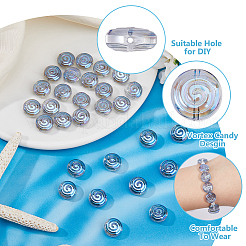 50 шт. стеклянные бусины с электроплитой&nbsp;GLAA-HS0001-09C