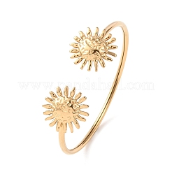 Браслеты-манжеты из нержавеющей стали 304 для женщин&nbsp;BJEW-Z157-01G-03