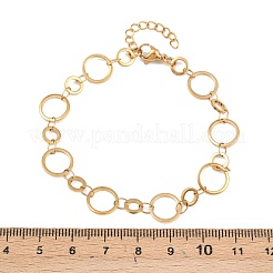 Браслеты-цепочки из нержавеющей стали 304 для женщин&nbsp;BJEW-P373-03A-G