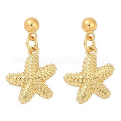 Серьги-гвоздики из латуни в форме ракушки&nbsp;EJEW-Z115-02G