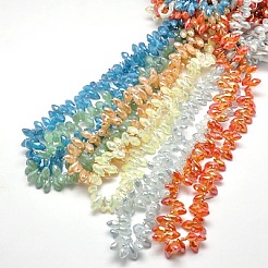 Стеклянные бусины с гальваническим покрытием  EGLA-A001-6x12mm-FM2