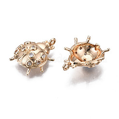 Латунные микропаве прозрачные подвески с фианитом&nbsp;KK-S359-090-RS