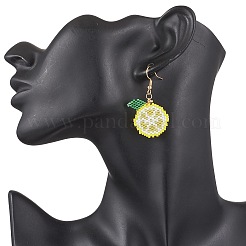 Стекло бисер болтающиеся серьги&nbsp;EJEW-MZ00500