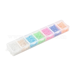 3500шт 7 цвета 12/0 стеклянные круглые бусины&nbsp;SEED-YW0001-22