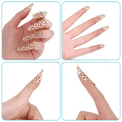 10 шт. полые железные накладки на ногти для пальцев&nbsp;MRMJ-GL0001-20G