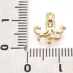 Латунные микропаве прозрачные подвески с фианитом&nbsp;KK-T075-38G