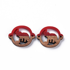 Соединители звеньев из непрозрачной пластмассы и ореха&nbsp;RESI-T035-54