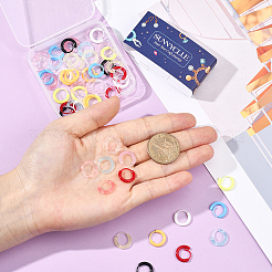 72 шт. 12-х цветные серьги-кольца из смолы&nbsp;EJEW-SC0001-88