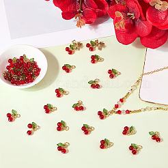 50шт подвески из стекла и акрила из бисера&nbsp;GLAA-SC0002-77