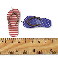 Шлепанцы из прозрачного акрила с подвесками из тополя&nbsp;FIND-G069-01