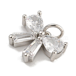 Покрытие стойки латунь микропаве прозрачные кубические циркониевые подвески&nbsp;KK-U030-11P