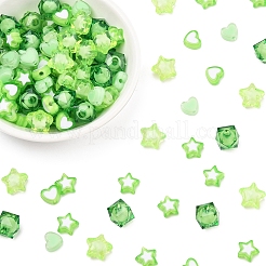 200шт 5 стиля прозрачные акриловые бусины&nbsp;TACR-FS0001-54B