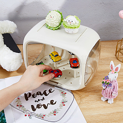 Прямоугольные пластиковые витрины для минифигурок&nbsp;ODIS-WH0079-010A