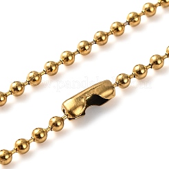 Ожерелья с прямоугольными подвесками из нержавеющей стали 304 с шариковой цепочкой&nbsp;NJEW-K273-05G