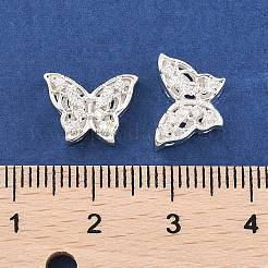 Стойки обшивки латунь микро проложить кубического циркония бусы&nbsp;KK-F879-09S