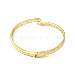 Покрытие стойки латунное паве прозрачные браслеты с фианитами на шарнирах&nbsp;BJEW-G716-03G