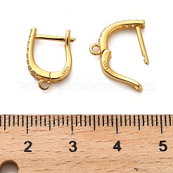 925 фурнитура для сережек-русалок из стерлингового серебра с кубическим цирконием&nbsp;STER-U009-08G