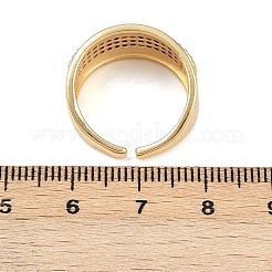 Латунные кольца из манжеты с прозрачным цирконием&nbsp;RJEW-C140-15G