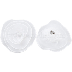 Многорядные броши из полиэстера с цветком&nbsp;JEWB-WH20003-05B