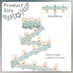 7.5 ярд полиэфирная цветочная кружевная отделка&nbsp;OCOR-OC0001-53A