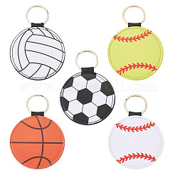 5 стильный брелок из искусственной кожи в спортивном стиле&nbsp;SJEW-TA0001-06