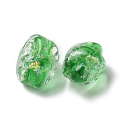 Нити из фольгированных бусин лэмпворк ручной работы&nbsp;FOIL-Z001-06G