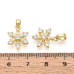 Латунные микропаве прозрачные кубические циркониевые подвески&nbsp;KK-N259-16G