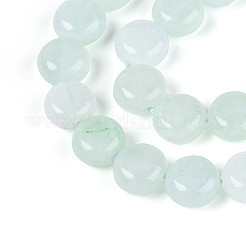 Окрашенные природные белый нефрит бисер пряди&nbsp;G-T143-16C