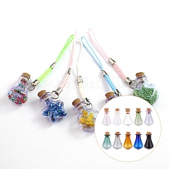 10 шт. 10-х цветные стеклянные пробковые бутылки&nbsp;AJEW-AR0001-85