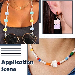 12шт 6 цвета непрозрачные акриловые бусины&nbsp;MACR-YW0004-66