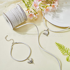 1 рулон 10 м круглых плетеных шнуров из коровьей кожи&nbsp;WL-SC0001-03D