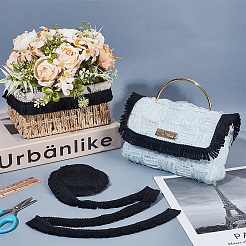 40 ярд хлопчатобумажной кружевной ленты с кисточками для одежды&nbsp;DIY-PH0031-34C