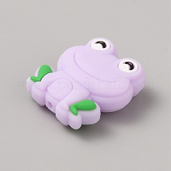 Экологичные силиконовые фокусные бусины в форме лягушки SIL-WH0006-29J