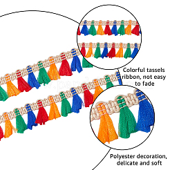 Полиэфирная лента с кисточками&nbsp;OCOR-WH0047-30