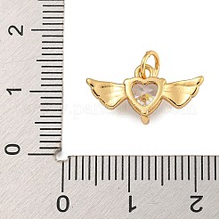 Покрытие стойки латунь микропаве прозрачные подвески из кубического циркония&nbsp;KK-U030-13G