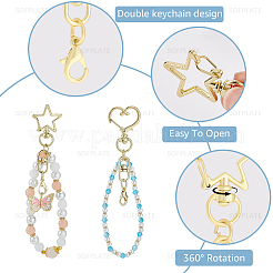 20 шт. 2 стиля поворотных застежек из цинкового сплава&nbsp;FIND-SP0004-24LG