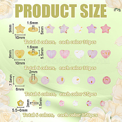 1410 шт. 24-х цветные матовые прозрачные акриловые бусины&nbsp;OACR-PH0004-74B