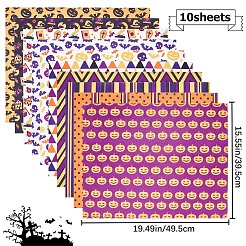 Ткань из поликоттона с принтом на хэллоуин&nbsp;DIY-WH0032-07A