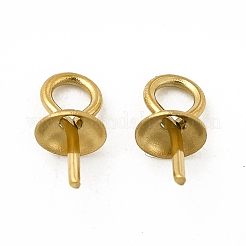 304 нержавеющая сталь чашечка жемчужные штифты булавки подвески STAS-P319-08A-G