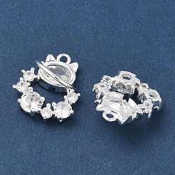 Латунные микропаве прозрачные подвески с фианитом&nbsp;KK-C168-19S